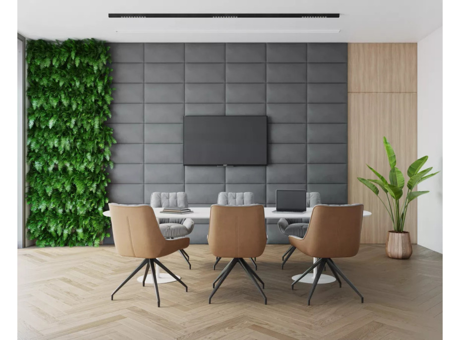 Čalúnený panel na stenu TRINITY - 45x25 cm, mätový