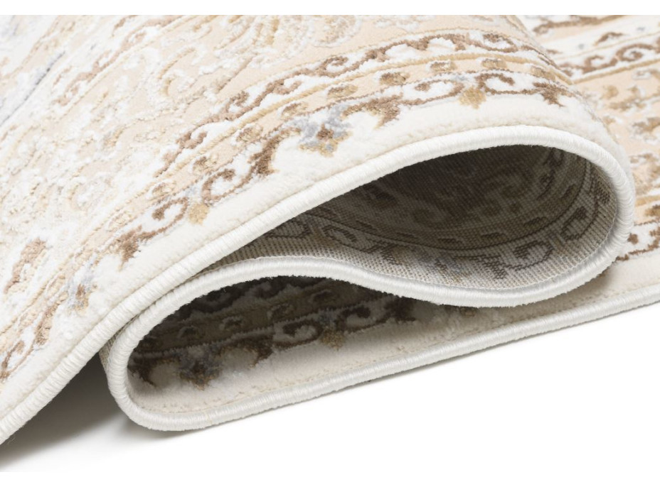 Kusový koberec HERA Ornament - krémový/hnědý