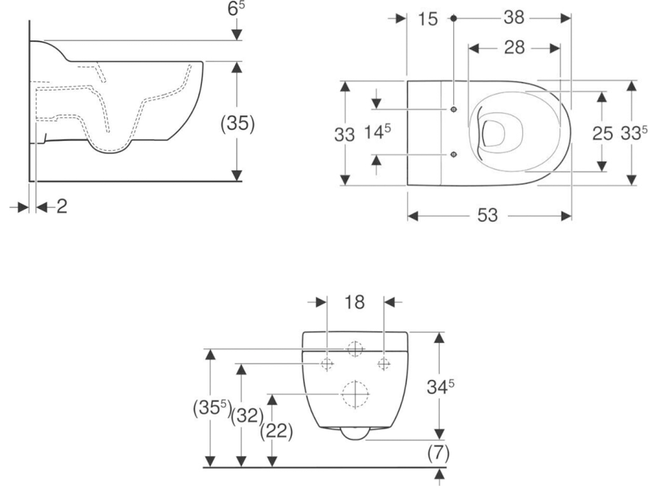Geberit GEBERIT BAMBINI WC závesné, Rimfree, biela 502.959.00.1