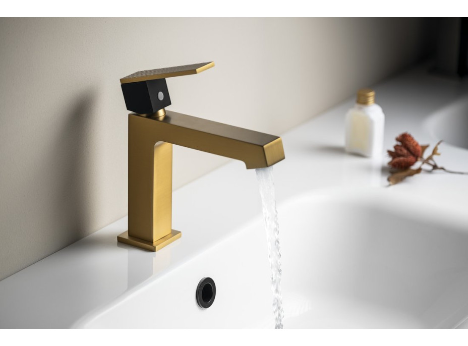 Sapho KRONY stojanková umývadlová batéria, zlato mat GJ002GB