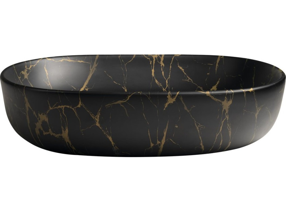 Sapho CALEO keramické umývadlo na dosku, 60x42cm, portoro mramor CA590PT