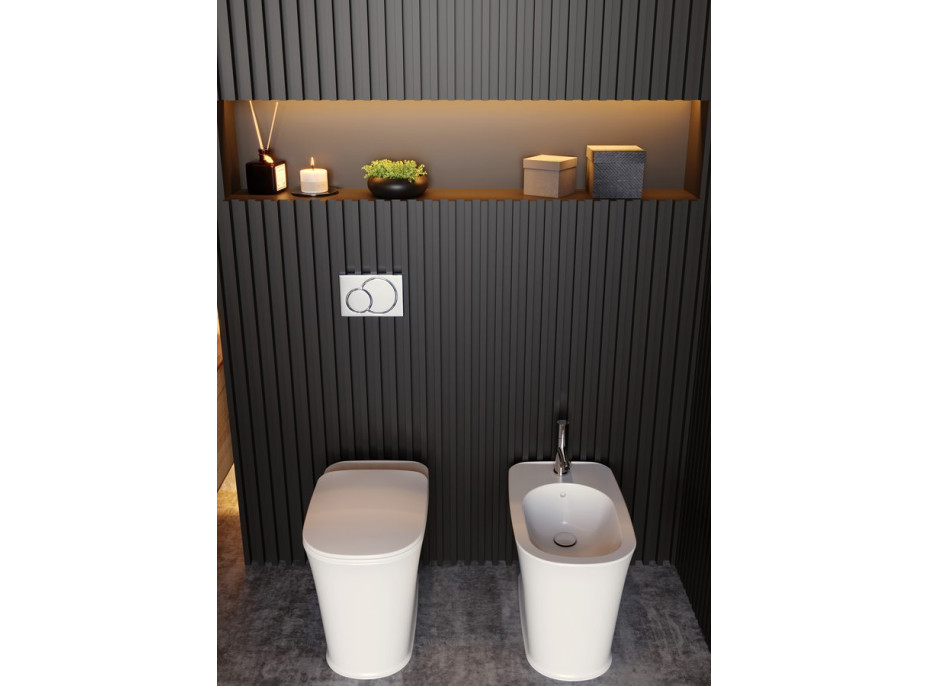 Kerasan THE NEW YORKER WC sedadlo, SLIM, Soft Close, biela/chróm 569101