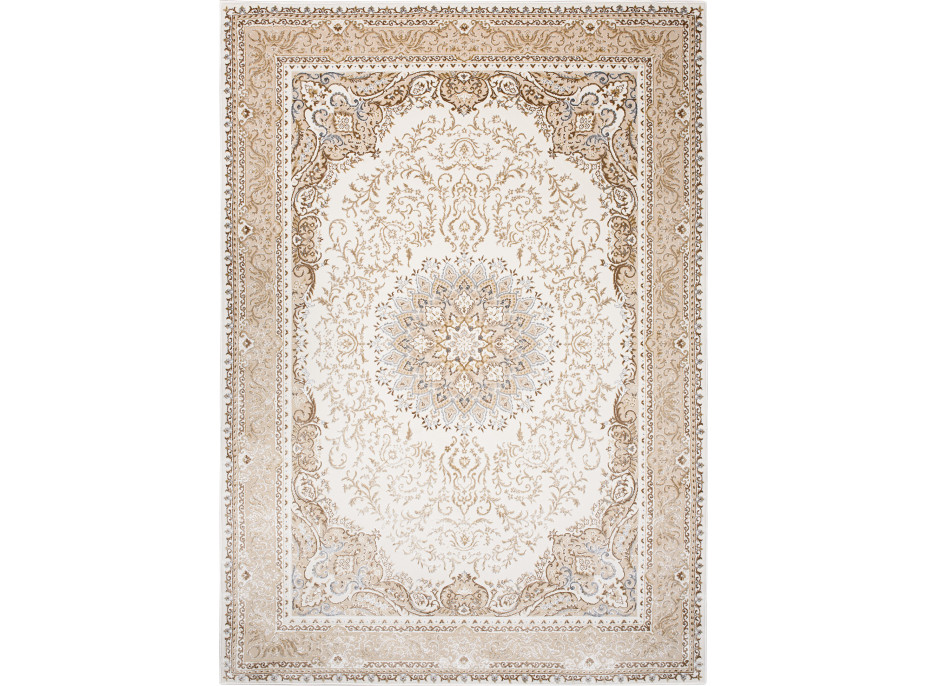 Kusový koberec HERA Ornament - krémový/hnědý