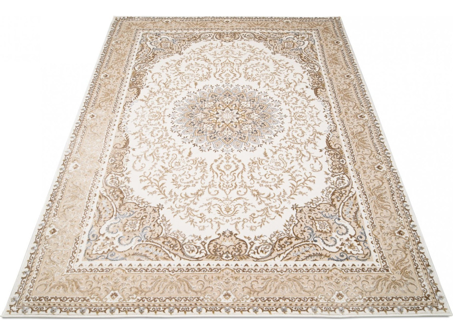 Kusový koberec HERA Ornament - krémový/hnědý