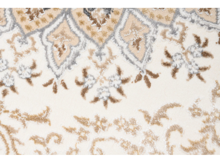 Kusový koberec HERA Ornament - krémový/hnědý