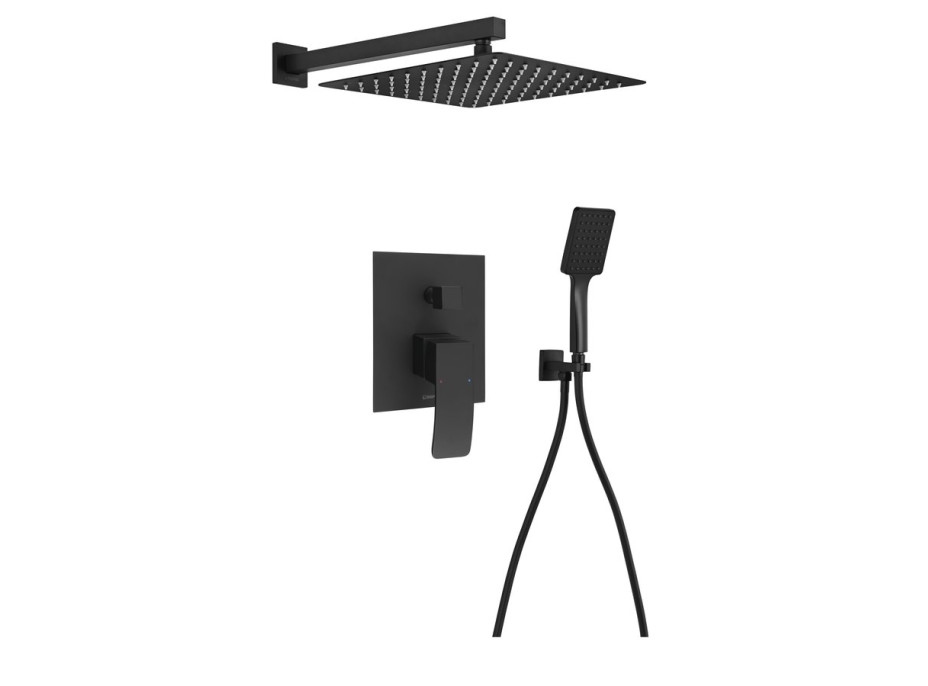 Sapho GINKO podomietkový sprchový set s pákovou batériou, 2 výstupy, čierna mat 1101-42B-03