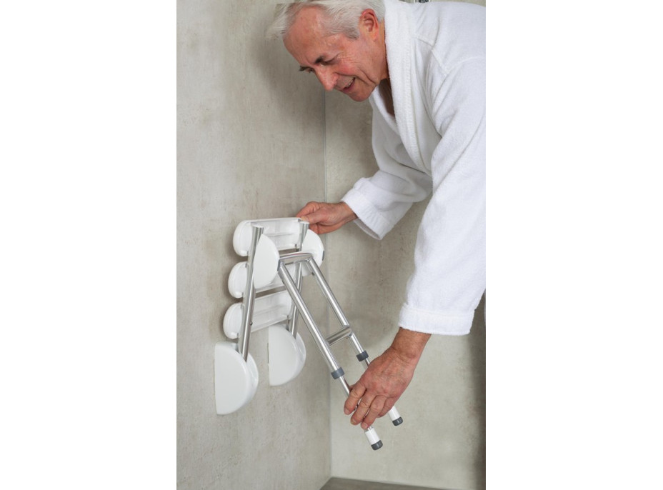 Ridder HANDICAP sklopné sedátko do sprchového kúta, 36x25cm, čierna A140110