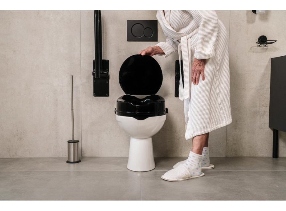 Ridder HANDICAP WC sedátko zvýšené 10cm, čierna A0071010