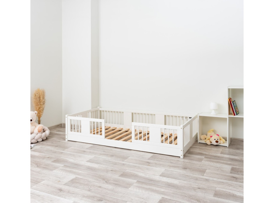 Detská Montessori posteľ z masívu borovice LUNA - 160x80 cm