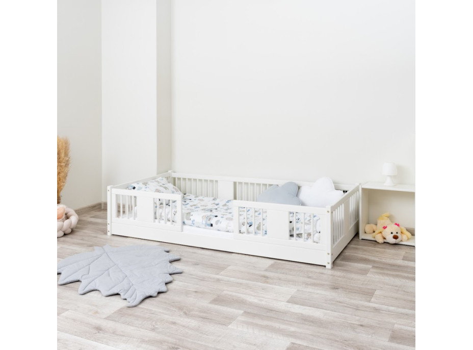 Detská Montessori posteľ z masívu borovice LUNA - 200x90 cm