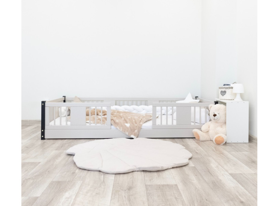 Detská Montessori posteľ z masívu borovice LUNA - 200x90 cm