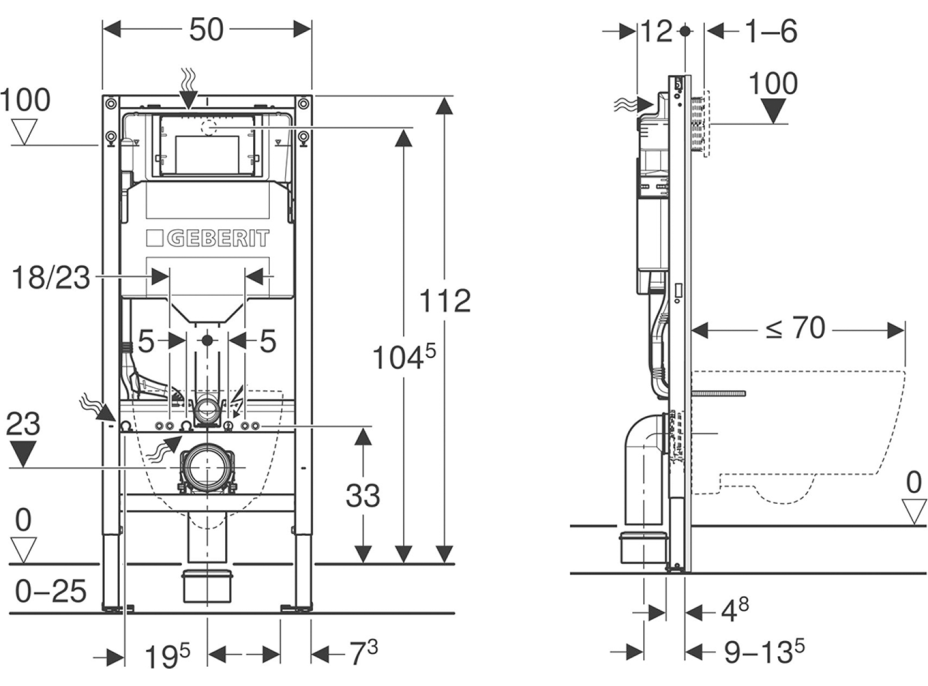 Geberit GEBERIT DUOFIX podomietková nádržka Sigma 12cm, pre montáž do sadrokartónu 111.925.00.6