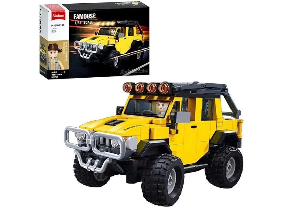Sluban Model Bricks M38-B1359 Off-Road Wrangler v mierke 1:35