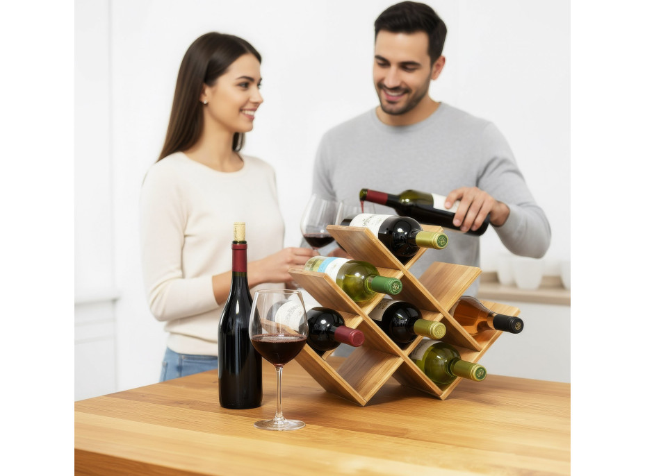 Stojan na víno SOLARIS - prírodný