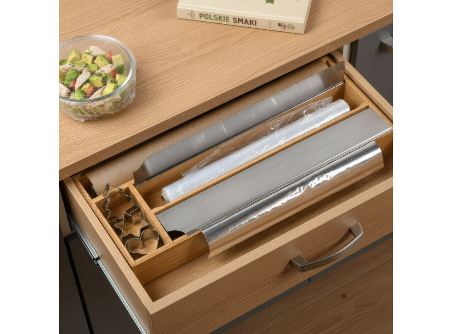 Bambusový zásobník na kuchynské fólie BORDE