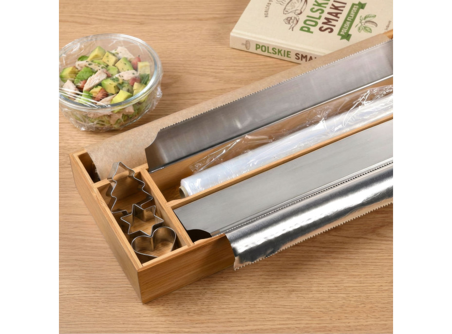 Bambusový zásobník na kuchynské fólie BORDE