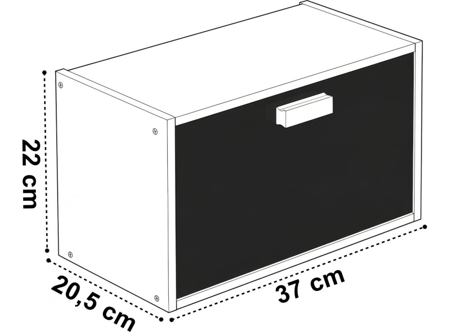 Bambusový chlebník CHARLES - prírodný/čierny
