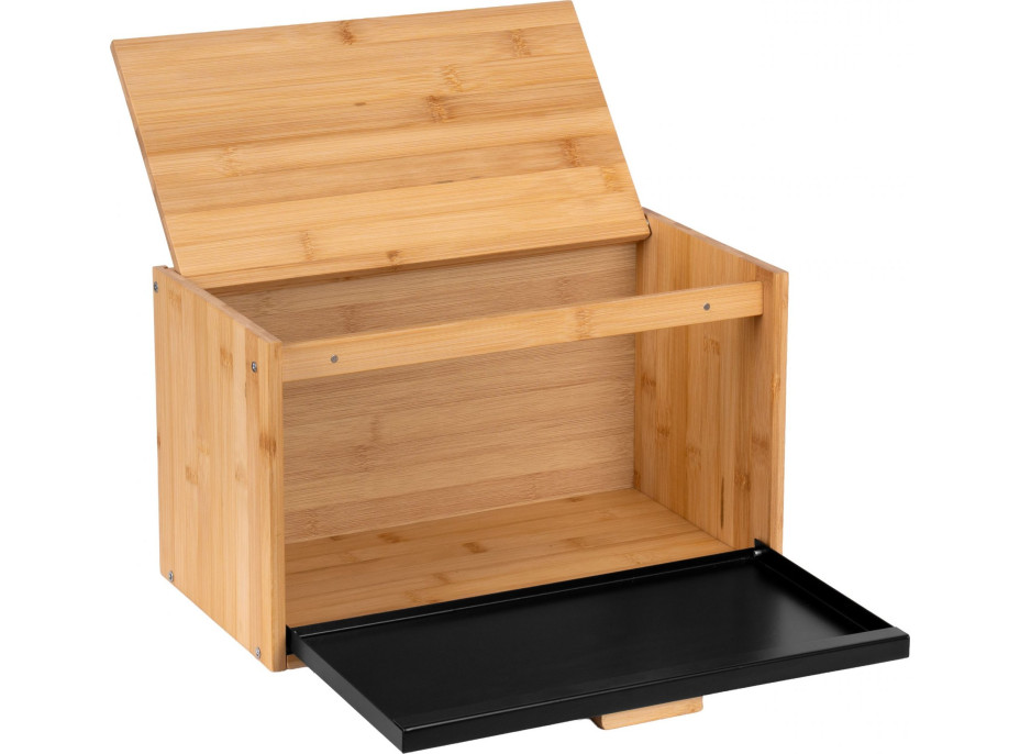 Bambusový chlebník CHARLES - prírodný/čierny