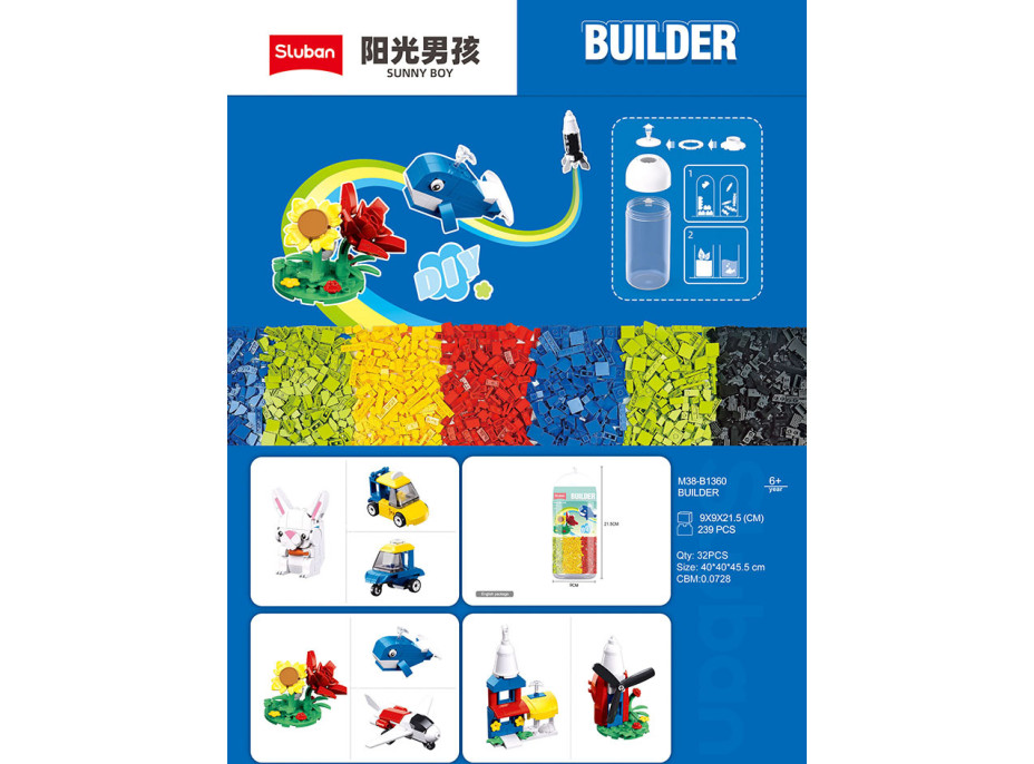 Sluban Builder M38-B1360 Stavebnica 6 v 1