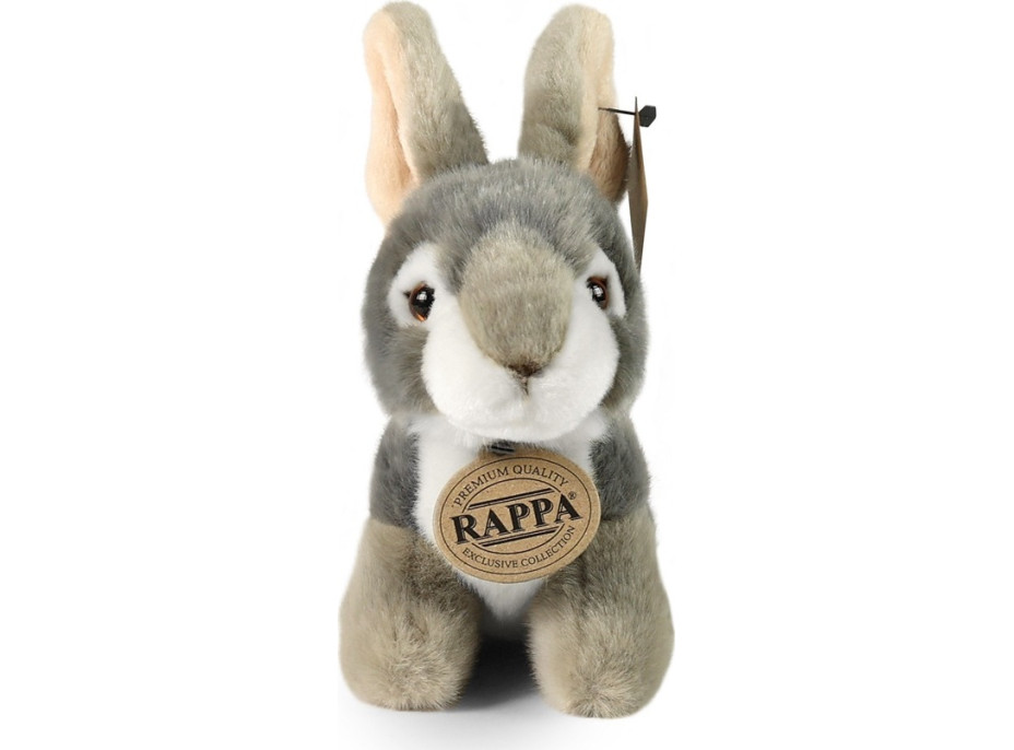 Rappa Plyšový králik sivý sediaci 16 cm ECO-FRIENDLY