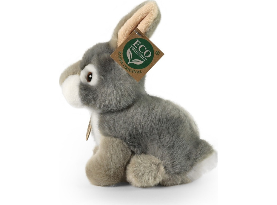 Rappa Plyšový králik sivý sediaci 16 cm ECO-FRIENDLY
