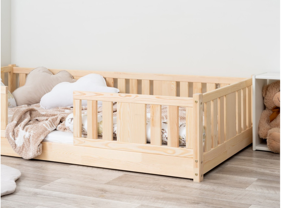 Detská Montessori posteľ z masívu borovice NIKO - 160x80 cm