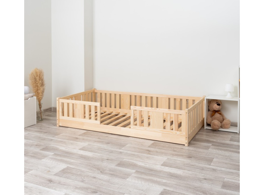 Detská Montessori posteľ z masívu borovice NIKO - 180x80 cm