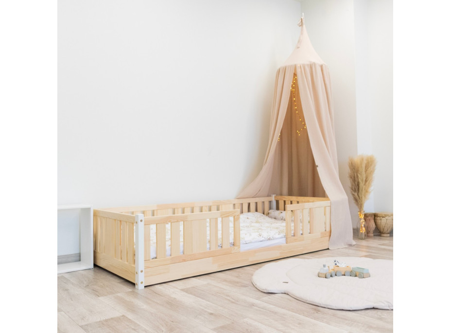 Detská Montessori posteľ z masívu borovice NIKO - 160x80 cm