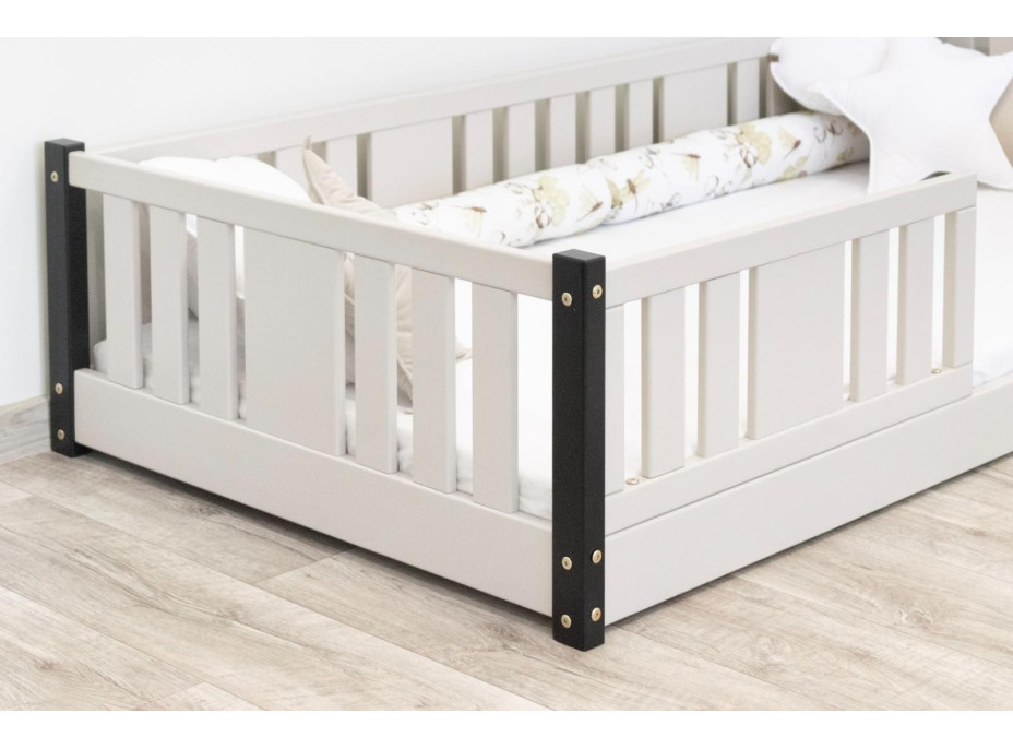 Detská Montessori posteľ z masívu borovice NIKO - 160x80 cm