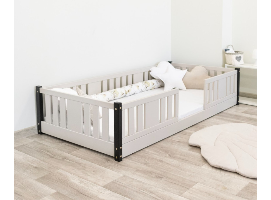 Detská Montessori posteľ z masívu borovice NIKO - 180x80 cm