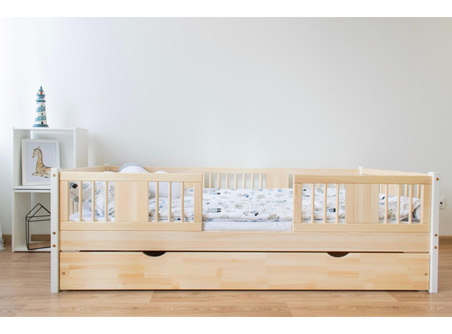 Detská posteľ z masívu borovice LUNA 20 - 200x90 cm