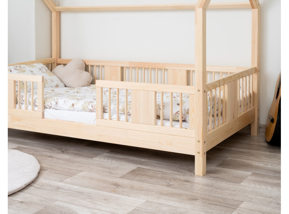 Detská domčeková posteľ z masívu borovice LUNA L 10 - 190x90 cm