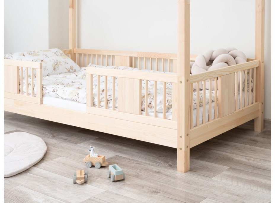 Detská domčeková posteľ z masívu borovice LUNA S 10 - 190x90 cm