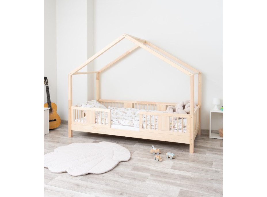 Detská domčeková posteľ z masívu borovice LUNA S 10 - 200x90 cm