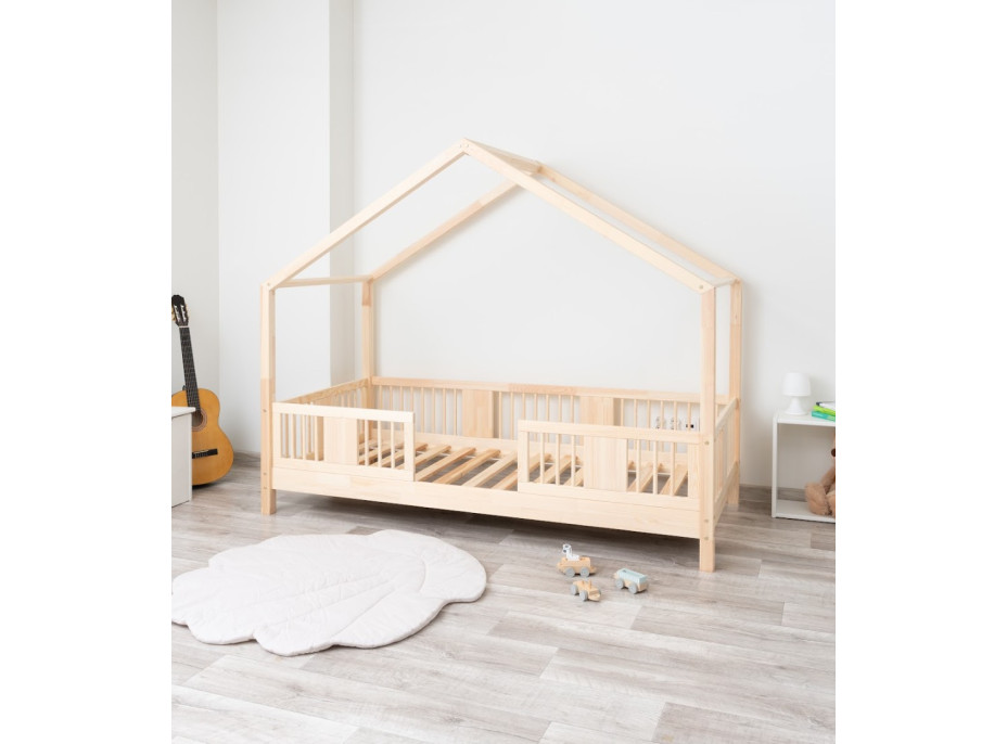Detská domčeková posteľ z masívu borovice LUNA S 10 - 200x90 cm
