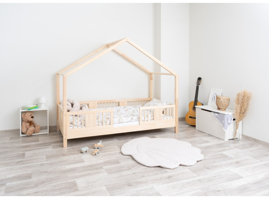 Detská domčeková posteľ z masívu borovice LUNA S 10 - 160x80 cm
