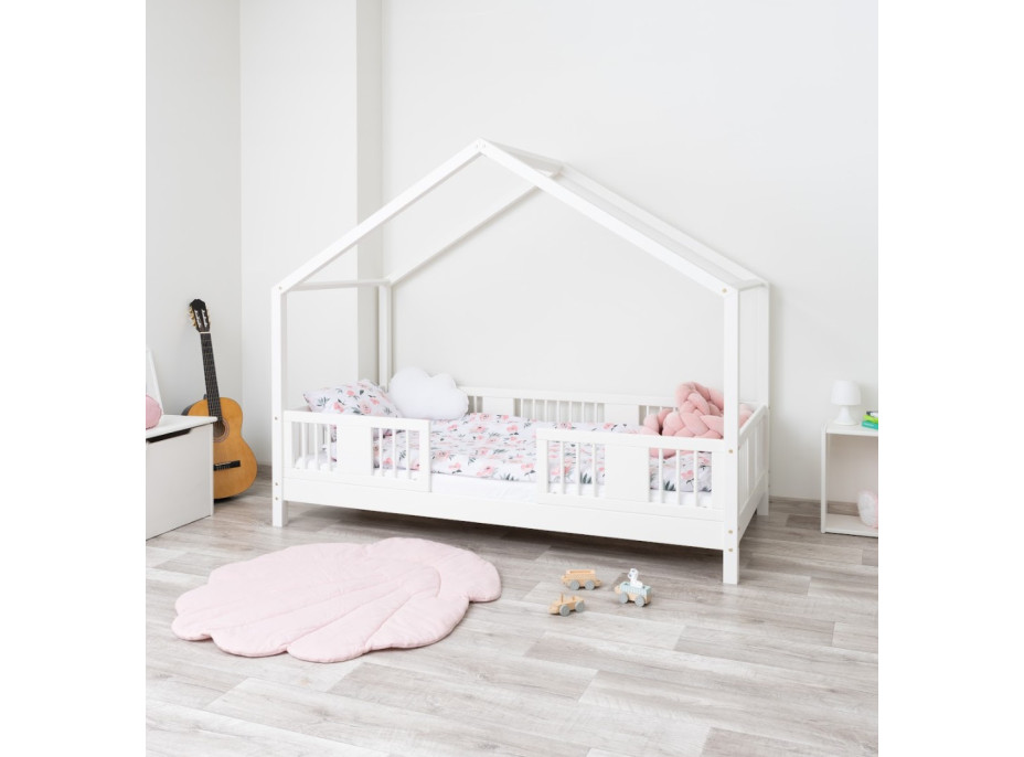 Detská domčeková posteľ z masívu borovice LUNA S 10 - 160x80 cm