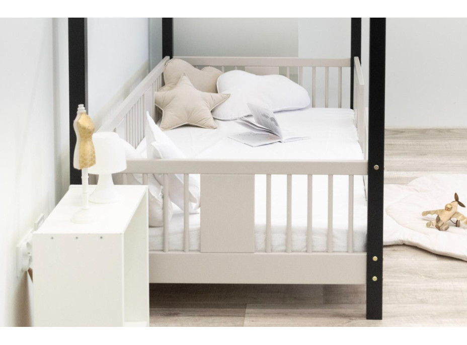 Detská domčeková posteľ z masívu borovice LUNA S 10 - 180x80 cm