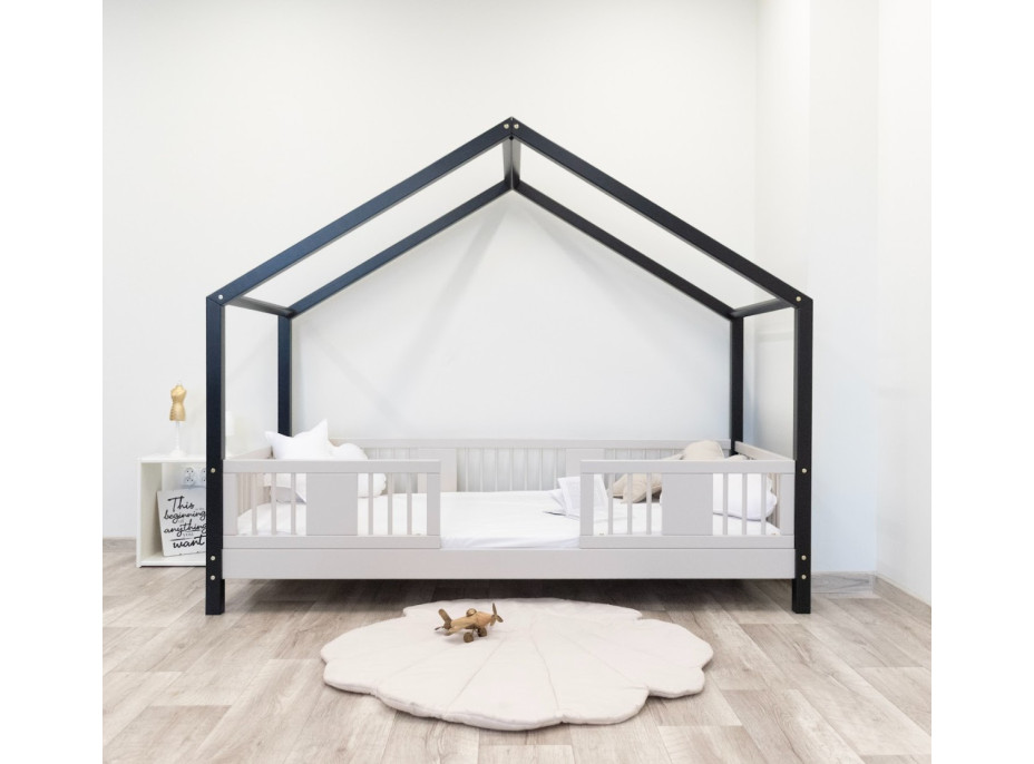 Detská domčeková posteľ z masívu borovice LUNA S 10 - 200x90 cm