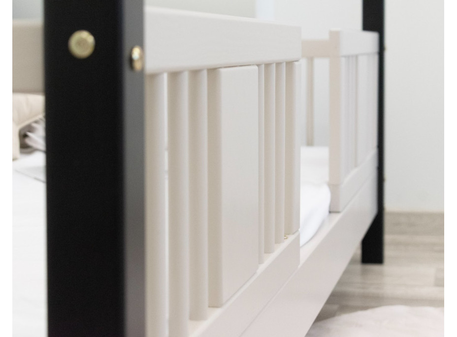 Detská domčeková posteľ z masívu borovice LUNA S 10 - 180x80 cm