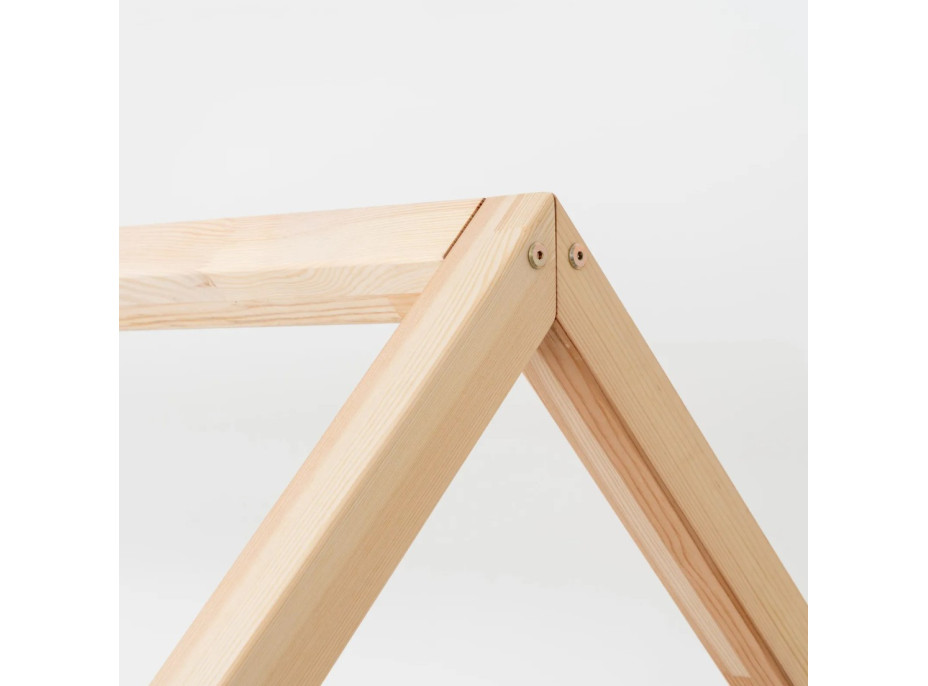 Detská domčeková Montessori posteľ z masívu borovice LUNA L - 200x90 cm