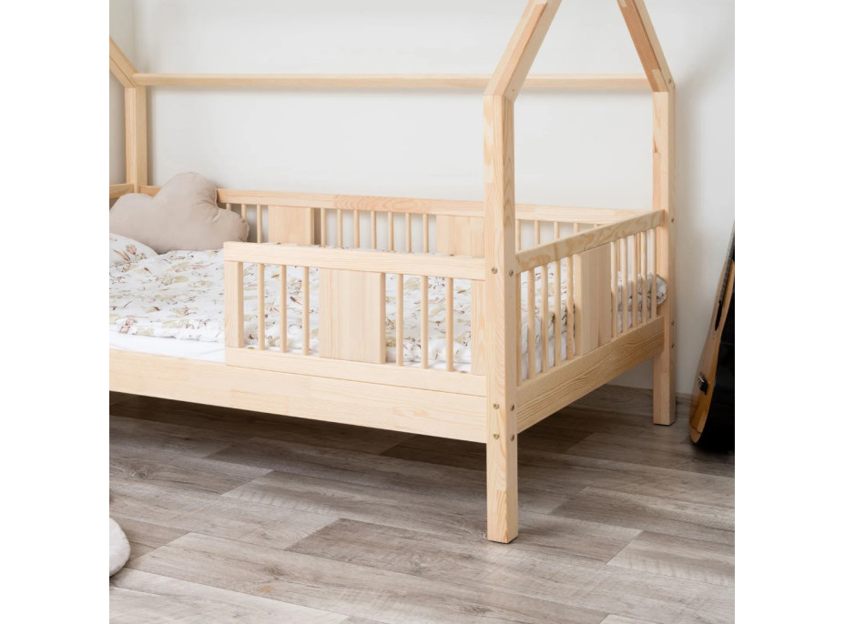 Detská domčeková posteľ z masívu borovice LUNA L 20 - 200x90 cm