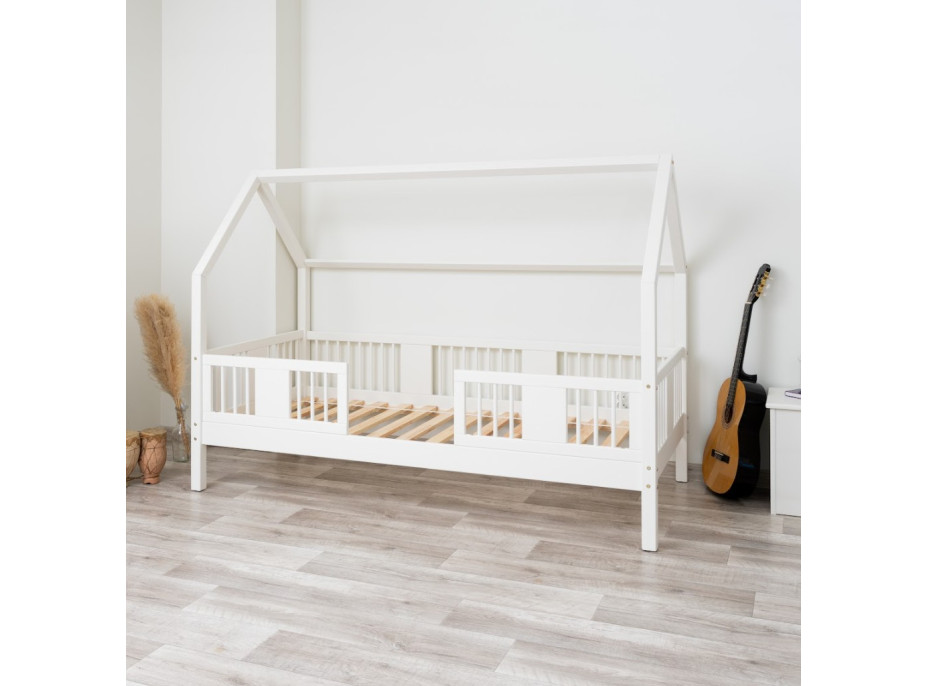 Detská domčeková posteľ z masívu borovice LUNA L 20 - 200x90 cm