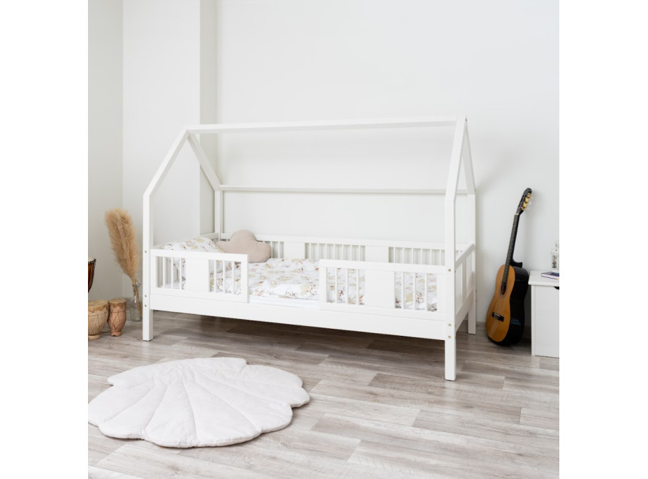 Detská domčeková posteľ z masívu borovice LUNA L 20 - 180x80 cm