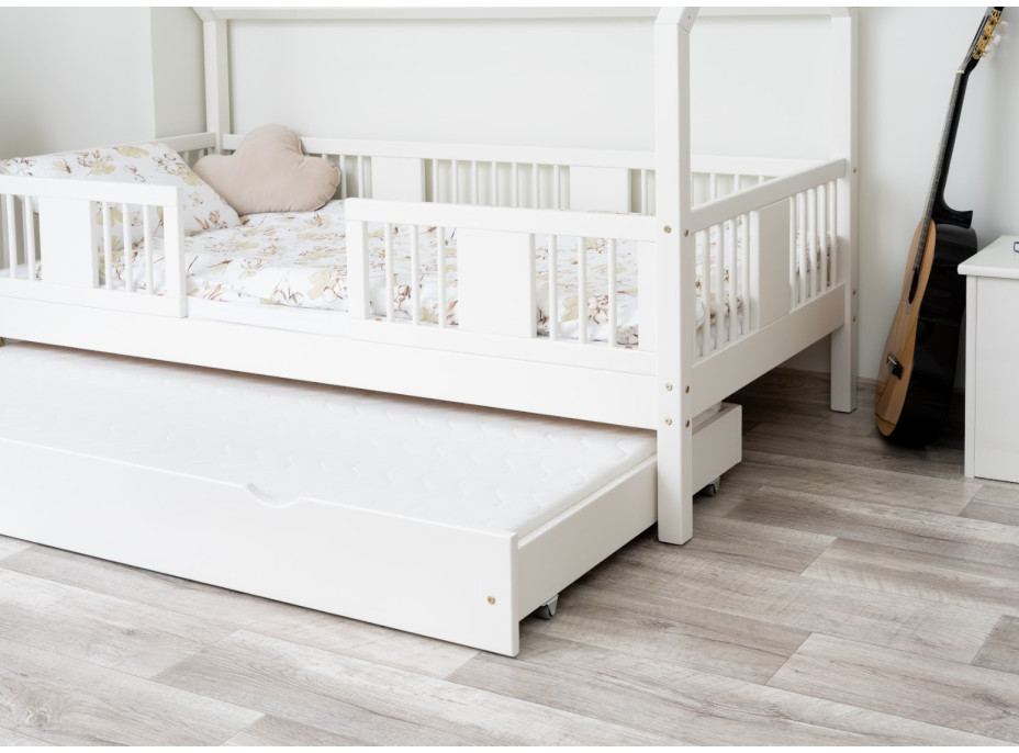 Detská domčeková posteľ z masívu borovice LUNA L 20 - 200x90 cm