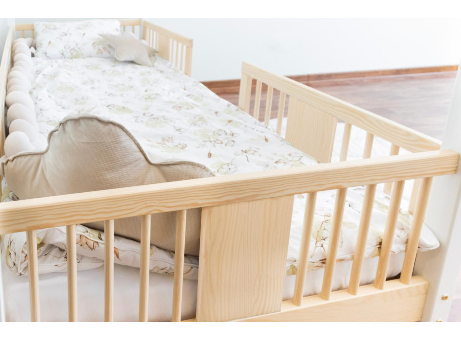 Detská domčeková posteľ z masívu borovice LUNA L 20 - 180x80 cm