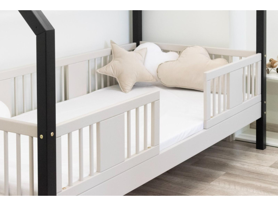 Detská domčeková posteľ z masívu borovice LUNA L 20 - 180x80 cm