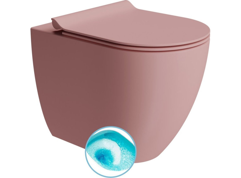 GSI PURA WC misa stojaca, Swirlflush, 36x55cm, spodný/zadný odpad, blush dual-mat 889024