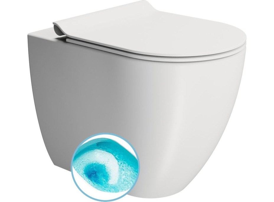 GSI PURA WC misa stojaca, Swirlflush, 36x55cm, spodný/zadný odpad, biela dual-mat 889009