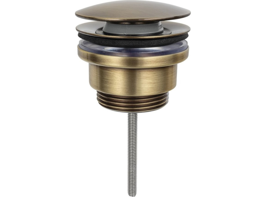 Sapho Umývadlová výpusť 5/4“, click-clack, veľká zátka, 5-65mm, bronz CV1110BR
